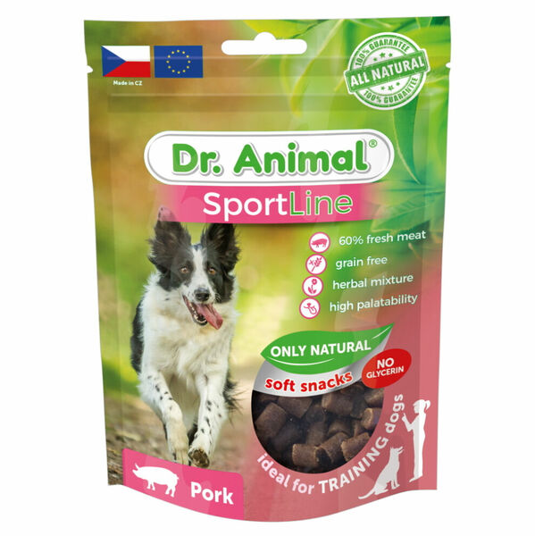 DR. ANIMAL Sportline pochoutka vepřové pro psy 100 g porovnat ceny