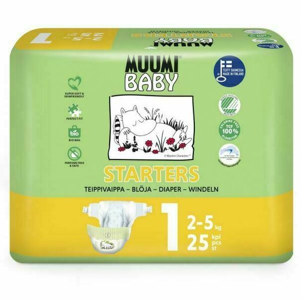 Muumi Baby Pleny jednorázové 1 Newborn 2-5kg 25ks porovnat ceny