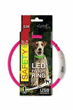 Obojek Dog Fantasy Světelný Usb Růžový 45cm 1ks porovnat ceny