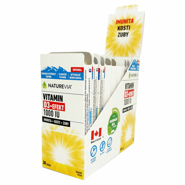 NATUREVIA Vitamin D3-Efekt 1000 IU BOX 30x 10 tablet porovnat ceny