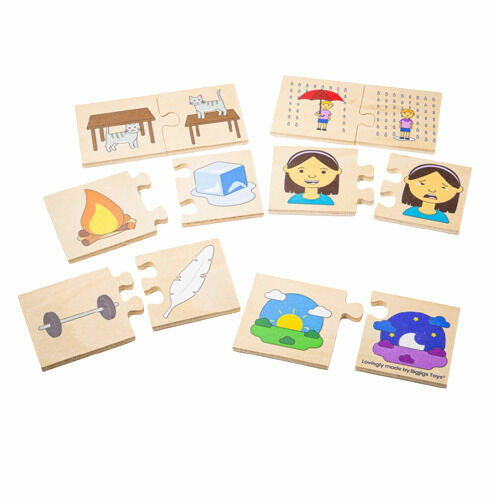 Bigjigs Toys Didaktické puzzle Protiklady porovnat ceny