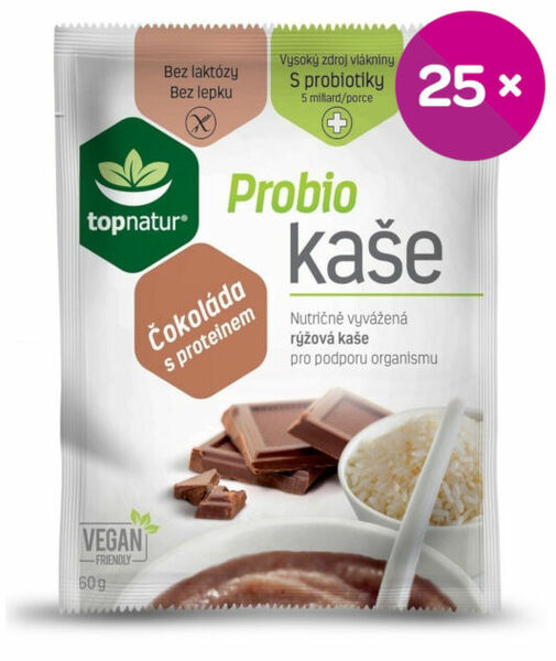 Topnatur Probio kaše protein s čokoládou 25x60g porovnat ceny