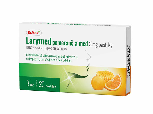 Dr.Max Larymed pomeranč a med 3 mg 20 pastilek porovnat ceny