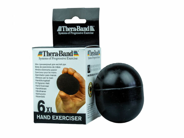 THERA-BAND Hand Exerciser posilovač rukou velmi tvrdé gelové černé vajíčko XL porovnat ceny