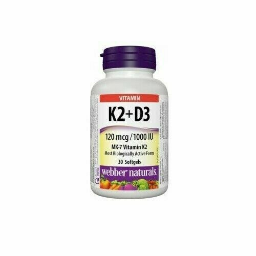 Webber Naturals K2+D3 120mcg/1000IU cps.30 porovnat ceny