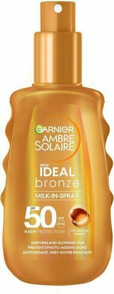 Garnier Ambre Solaire ideal bronze opalovací tělové mléko ve spreji SPF 50, 150 ml porovnat ceny