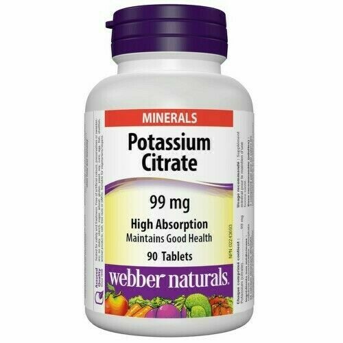 Webber Naturals Potassium Citrate 99mg tbl.90 porovnat ceny