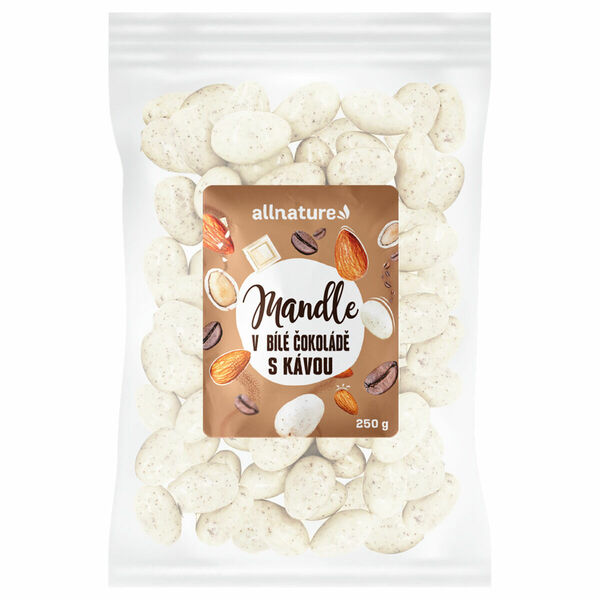Allnature Mandle v bíle čokoládě s kávou 250 g porovnat ceny