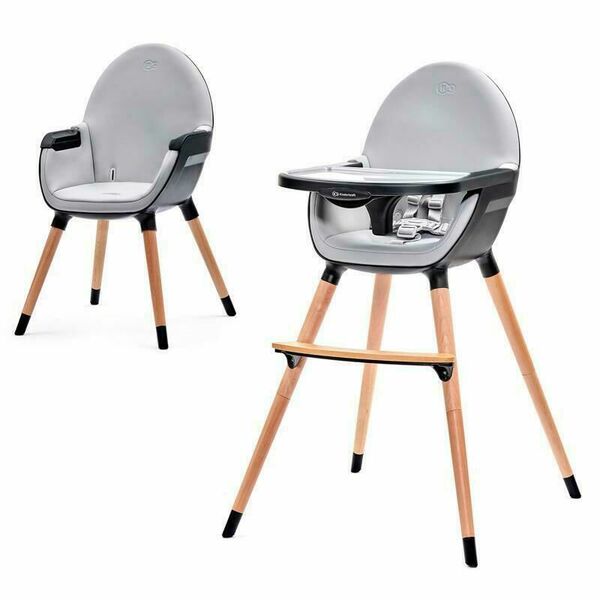 Kinderkraft Židlička jídelní FINI Grey/Black 1 ks porovnat ceny