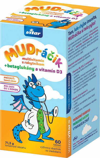 MUDRÁČIK multivitamin + betaglukany a vitamín D3 60 tablet porovnat ceny