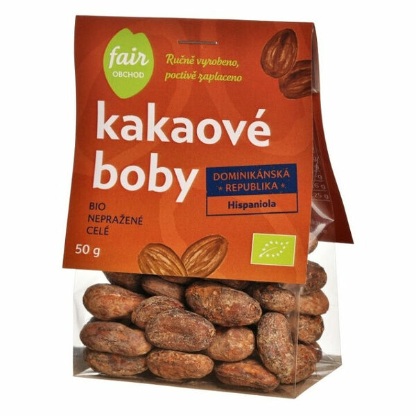 FAIROBCHOD Nepražené kakaové boby Dominicana Hispaniola BIO 50 g porovnat ceny