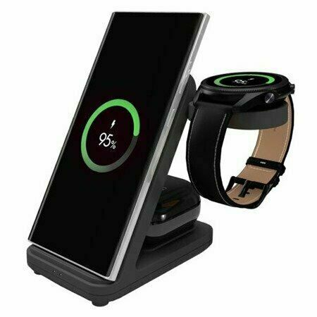 Fixed Powerstation pro Samsung s bezdrátovým nabíjením až pro 3 zařízení, 15W+5W+2.5W, černý porovnat ceny