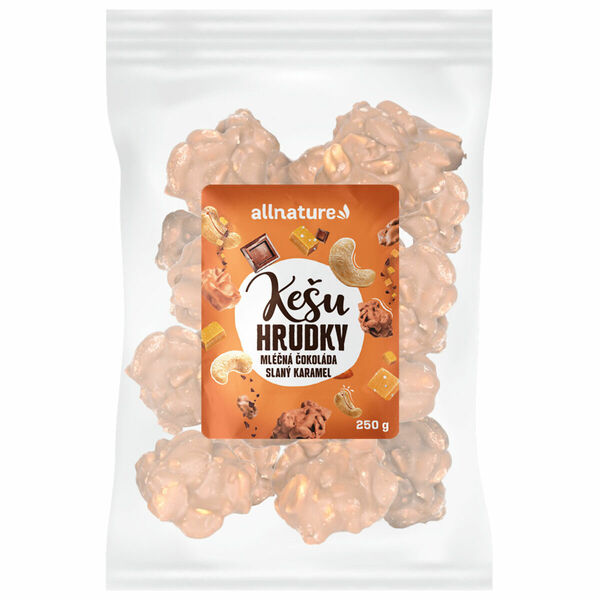 Allnature Kešu hrudky v mléčné čokoládě se slaným karamelem 250 g porovnat ceny