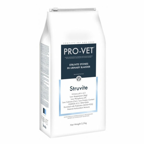 PRO-VET Struvite granule pro psy trpící močovými kameny 1 ks, Hmotnost balení (g): 2,5 kg porovnat ceny