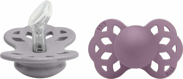Bibs Infinity anatomické dudlíky ze silikonu, velikost 1, Fossil Grey / Mauve 2 ks porovnat ceny