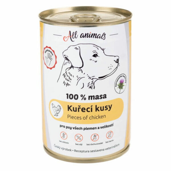 ALL ANIMALS konzerva kuřecí kousky pro psy 400 g porovnat ceny