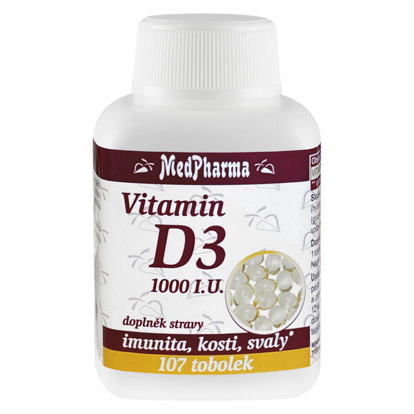 MEDPHARMA Vitamin D3 1000 I.U. 107 tobolek porovnat ceny