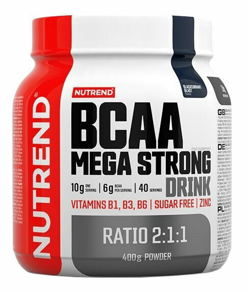 Nutrend BCAA Mega Strong Drink černý rybíz 400g porovnat ceny