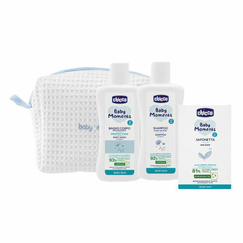 CHICCO Kapsička kosmetická na zip Baby Moments modrá porovnat ceny