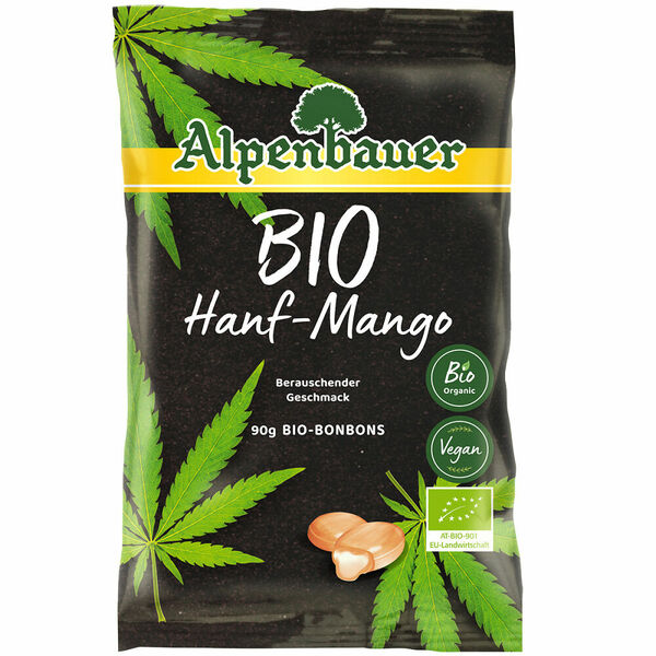 ALPENBAUER Přírodní bonbóny konopí a mango BIO 90 g porovnat ceny