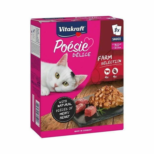 Vitakraft Poésie Délice výběr z farmy 8x85 g porovnat ceny