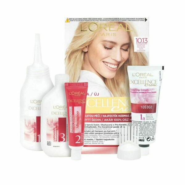 Loréal Paris Excellence Creme odstín 10.13 nejsvětlejší pravá blond barva na vlasy porovnat ceny