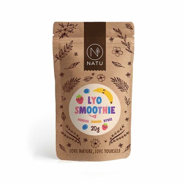 NATU Lyo Smoothie mix jahoda/banán/rybíz 20 g porovnat ceny