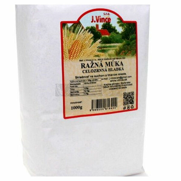J.VINCE Žitná celozrnná mouka hladká 1 kg porovnat ceny