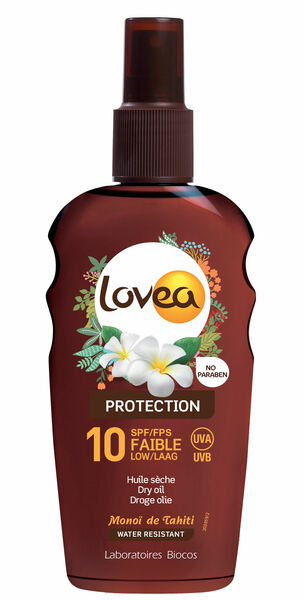 Lovea Voděodolný opalovací suchý olej SPF10 sprej 200 ml porovnat ceny