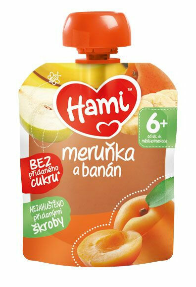 Hami Ovocná kapsička meruňka a banán 6x90 g porovnat ceny