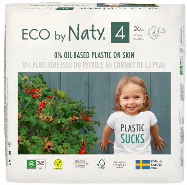 Eco by Naty  II. jakost Plenky Naty Maxi 7 - 18 kg (26 ks) porovnat ceny