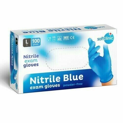 SOFTCLINIC Nitril ruk.vyšetř.nepudr.modré L 100ks porovnat ceny