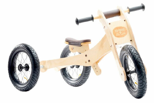 Trybike Dřevěné odrážedlo/tříkolka hnědá 4v1 porovnat ceny