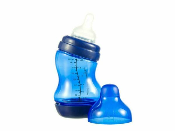Difrax Kojenecká S-lahvička, široká, Antikolik, tmavě modrá 200ml porovnat ceny
