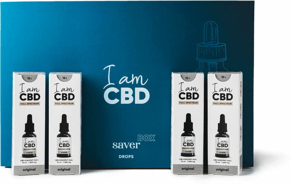I am CBD Saver box - 4x Full Spectrum CBD kapky 15% original porovnat ceny