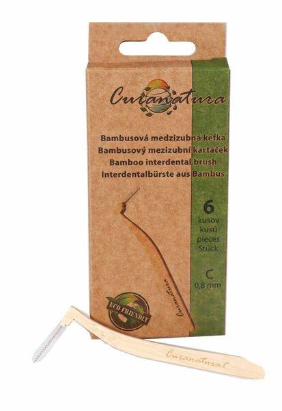 Curanatura Bambusový mezizubní kartáček 0.8 mm velikost C 6 ks porovnat ceny