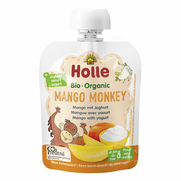 Holle Mango Monkey - bio dětské ovocné pyré s jogurtem 85 g porovnat ceny