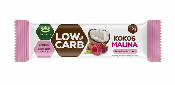 TopNatur Tyčinka Low carb kokos malina 40g porovnat ceny