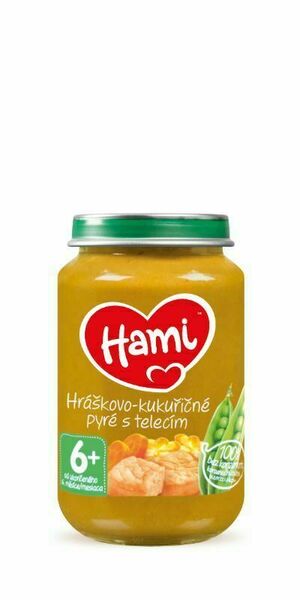 Hami příkrm hráškovo-kukuř.pyré s telecím 200g 6M porovnat ceny