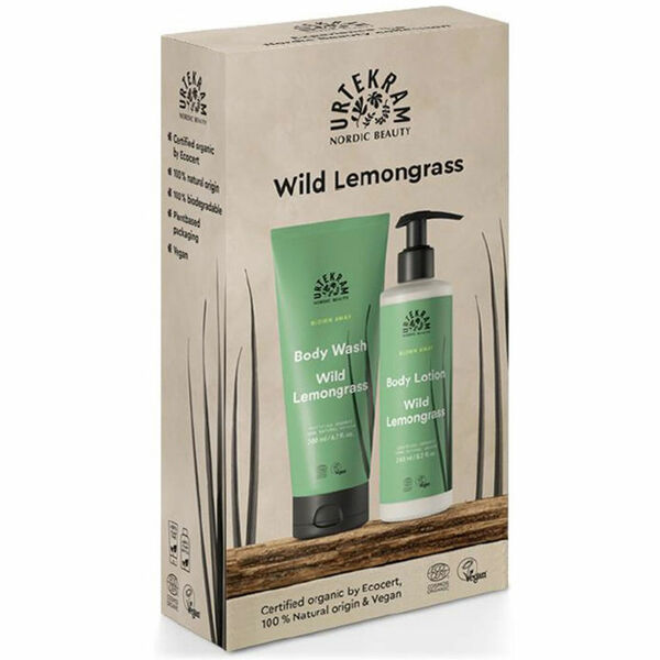 URTEKRAM Dárková sada Citronová tráva sprchový gel a tělové mléko 200 ml + 245 ml porovnat ceny