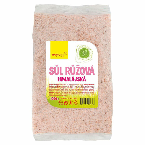 WOLFBERRY Himalájská sůl růžová jemná 1 kg porovnat ceny