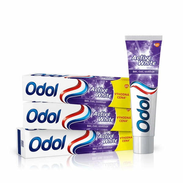 ODOL Zubní pasta Active White 3 x 125 ml porovnat ceny
