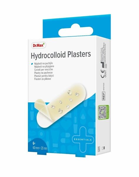 Dr. Max Hydrocolloid Plasters 60 x 20 mm náplasti na puchýře 6 ks porovnat ceny