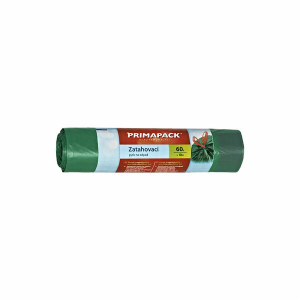 Primapack pytle na odpad, zatahovací, 15,3 µ, 71 × 64 cm, 60 l, 10ks porovnat ceny