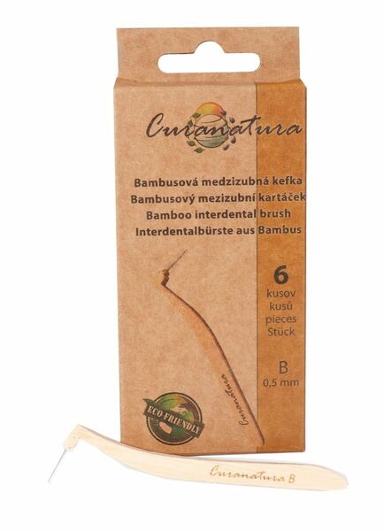 Curanatura Bambusový mezizubní kartáček 0.5 mm velikost B 6 ks porovnat ceny