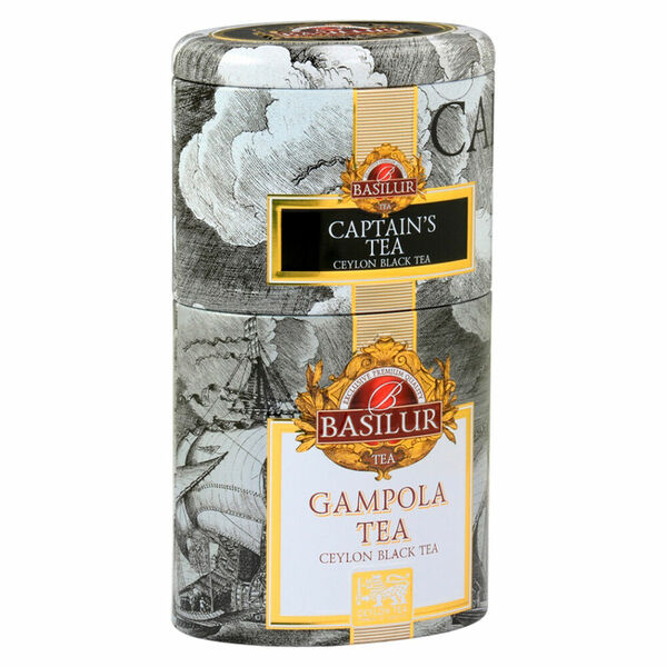 BASILUR 2v1 Captains & Gampola tea černý sypaný čaj v plechu 100 g porovnat ceny