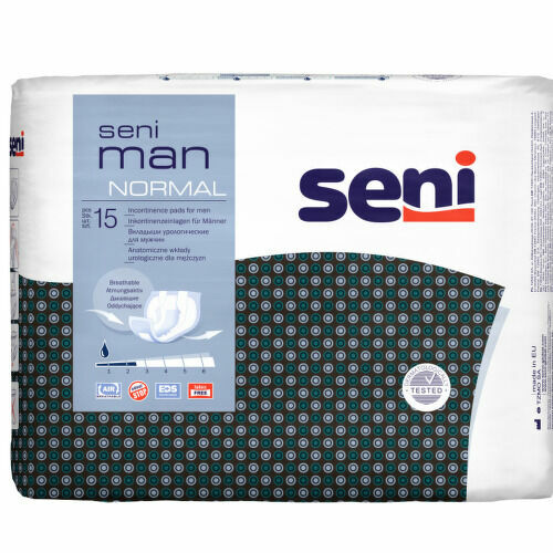 SENI MAN NORMAL VLOŽKY ABSORPČNÍ PRO MUŽE, 120ML,15KS porovnat ceny
