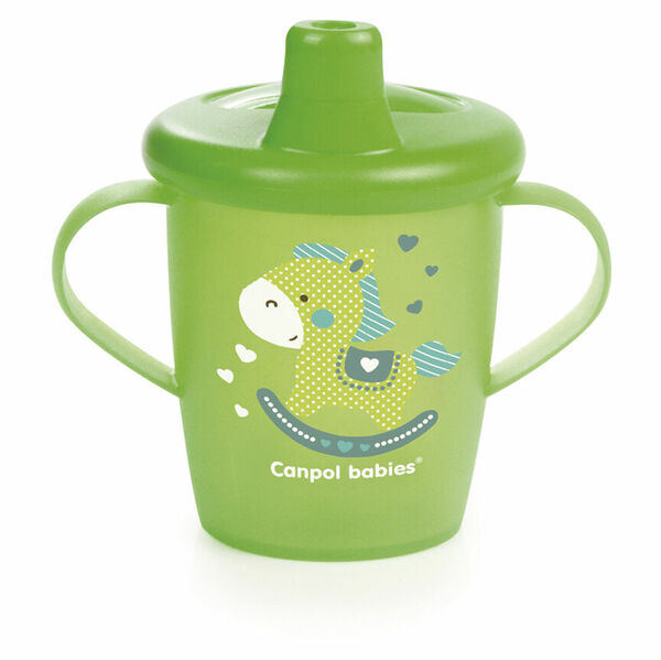 CANPOL BABIES Nevylévací hrníček TOYS zelený 250 ml porovnat ceny