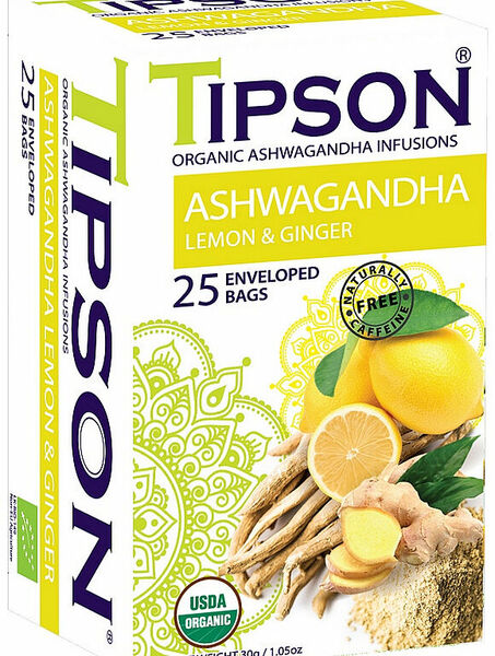 Tipson BIO Ashwagandha Lemon & Ginger 25 x 1.2 g porovnat ceny