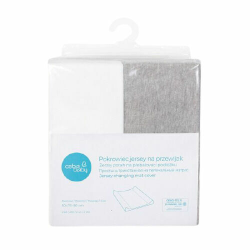 CEBA Potah na přebalovací podložku 50 x 70-80cm Light Grey Melange+White 2ks porovnat ceny